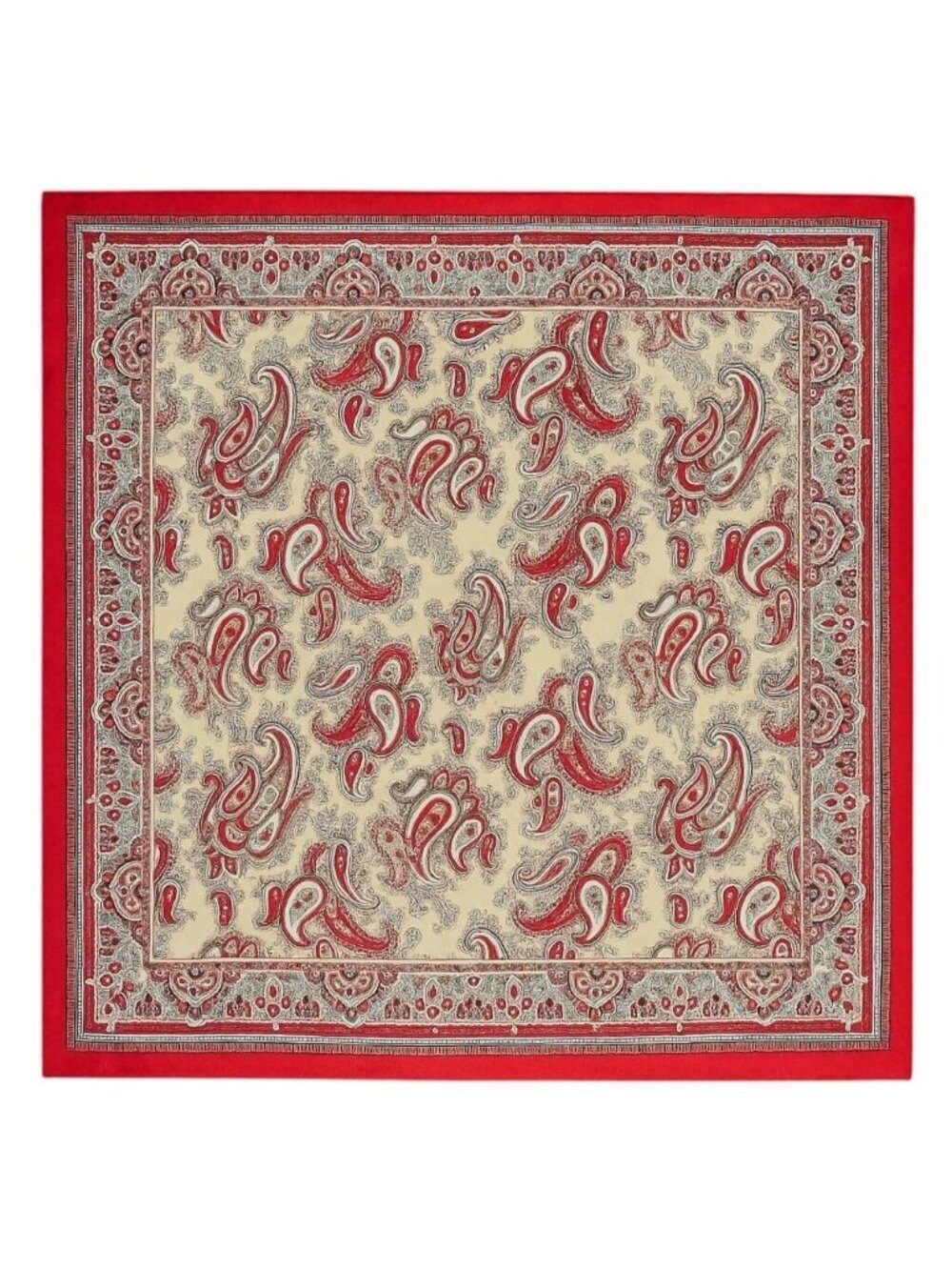 Red Paisley Wild Rag Scarf Satin 34 Inch Western Scarf Cowgirl Bandana Large Squ